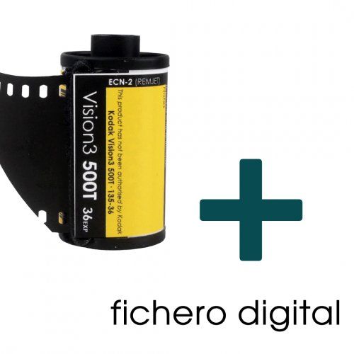 Revelado del carrete 35mm color + fichero digital