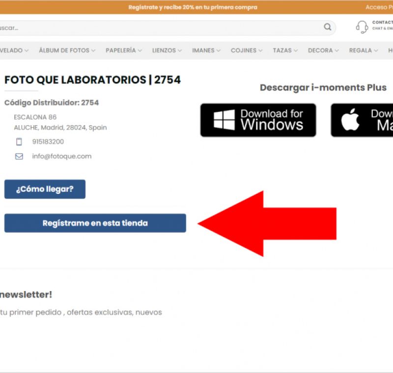 001 registrate en esta tienda